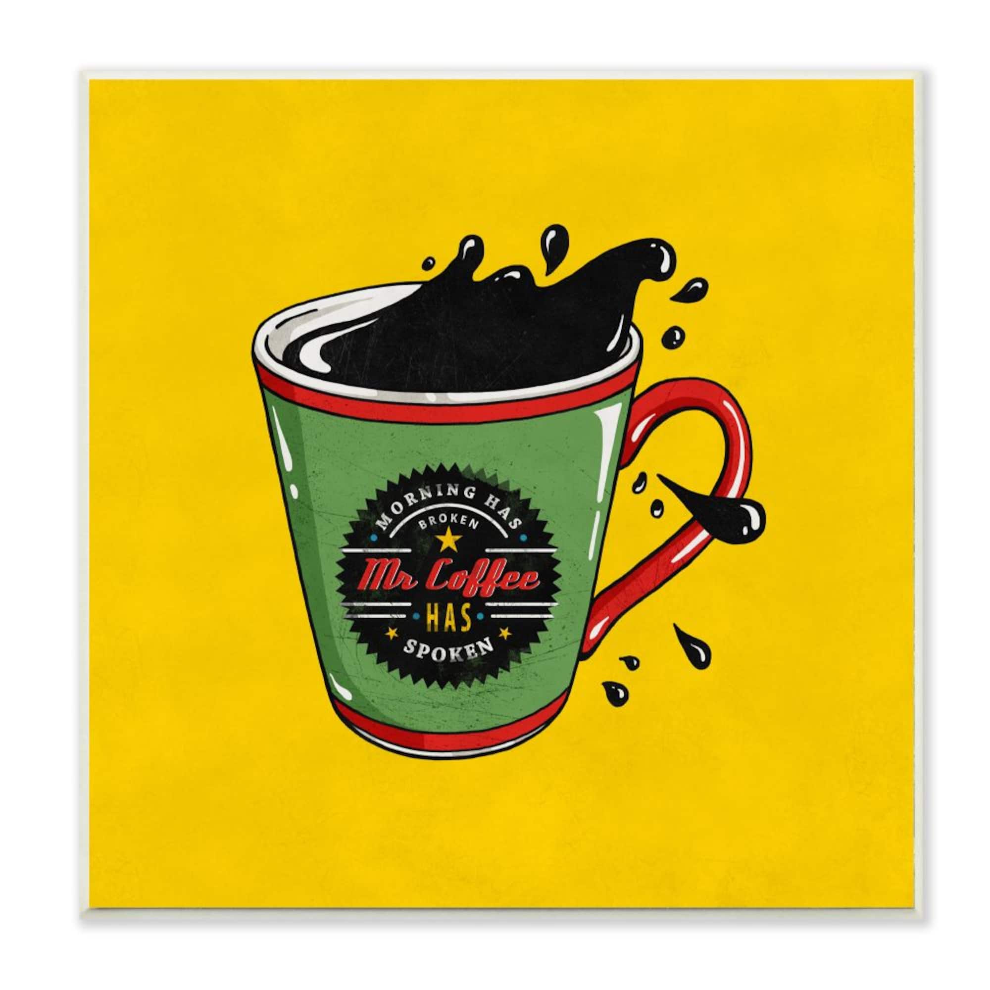 Stupell Industries Mr. Coffee Wooden Wall Plaque